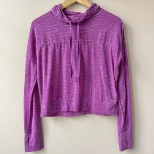 GAPFit Breathe Cropped Hoodie Long Sleeve (Fuschia Shock) XS